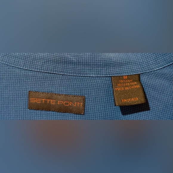 Blue Sette Ponti Ribbed Top Medium - Picture 3 of 3